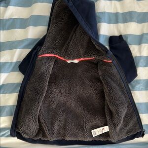 Warm Hoodie with Gray Fleece Lining Age 3-4